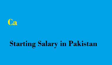 Ca Starting Salary in Pakistan