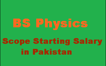 BS Physics Scope Starting Salary in Pakistan