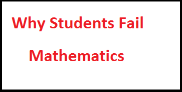 why students fail mathematics