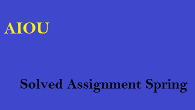 AIOU Solved Assignment Spring 2023