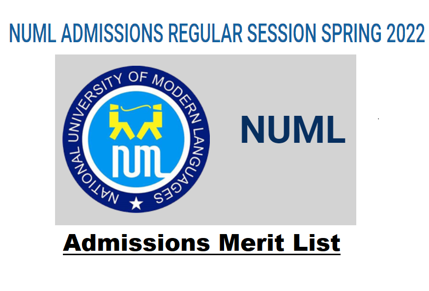 NUML Spring Admissions Merit List