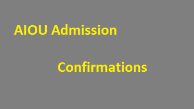 AIOU Admission Confirmation Check Status