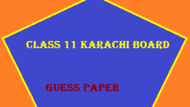 Guess Paper 2024 Class 11 Karachi Board