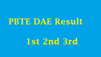 PBTE DAE Result 1st, 2nd, 3rd Year