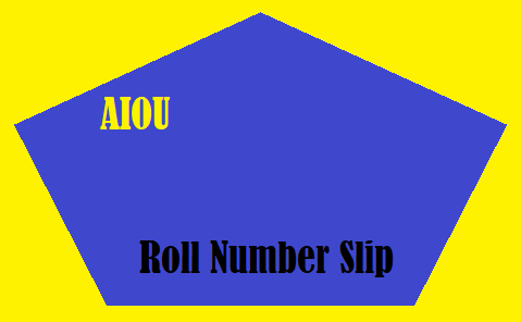 AIOU Roll Number Slip 2024
