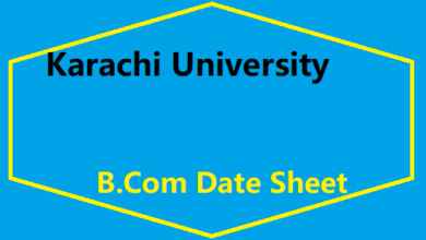 Karachi University B.Com Date Sheet