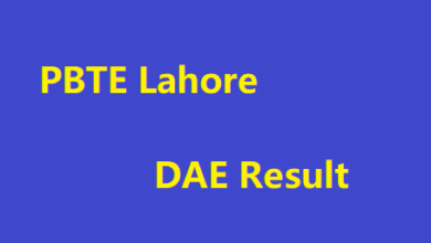 PBTE Lahore DAE Result