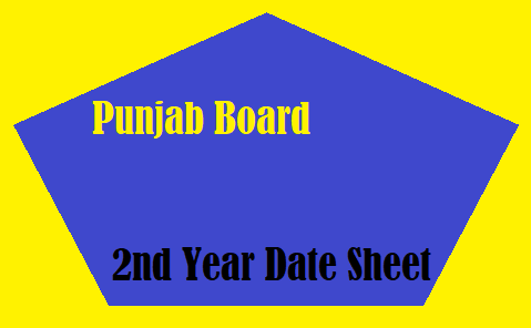 Punjab Board 2nd Year Date Sheet