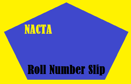 NACTA Roll Number Slip