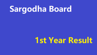 Bise Sargodha Board 1st Year Result by roll number