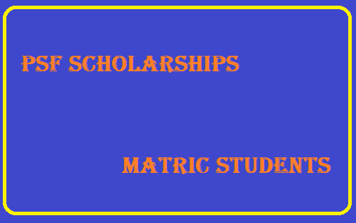 PSF Scholarships For Matric Students