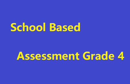 School Based Assessment Grade 4