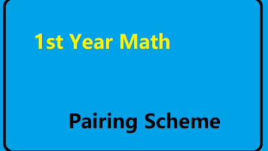 1st Year Math Pairing Scheme