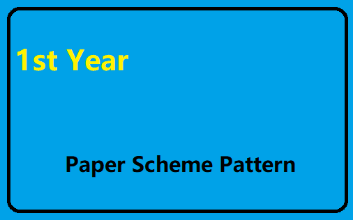 1st Year Paper Scheme Pattern