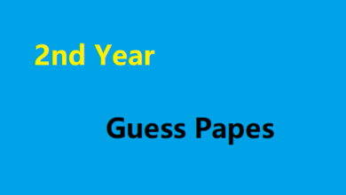 2nd Year Guess Paper Rawalpindi Board