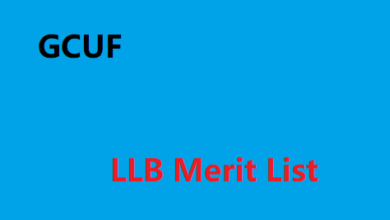 GCUF LLB Merit List