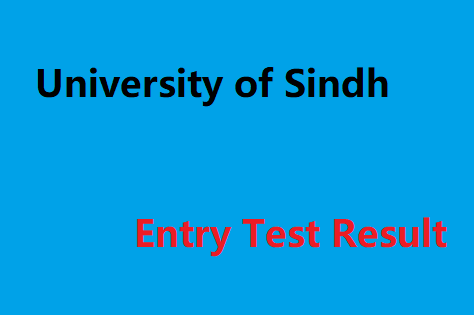 University of Sindh Entry Test Result