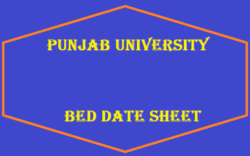 Punjab University Bed Date Sheet