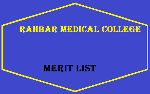 Rahbar Medical College Merit List