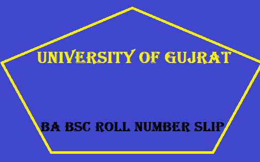 University Of Gujrat BA BSc Roll Number Slip