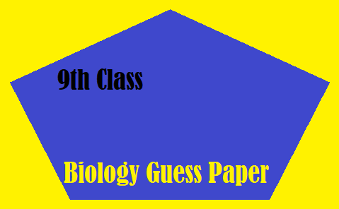 9th Class Biology Guess Paper