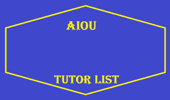 AIOU Tutor List