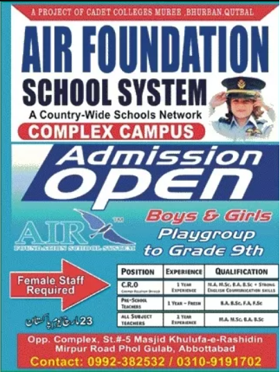 Air Foundation School System Admission