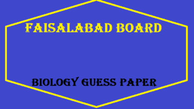 Faisalabad Board 9th Class Biology Guess Paper