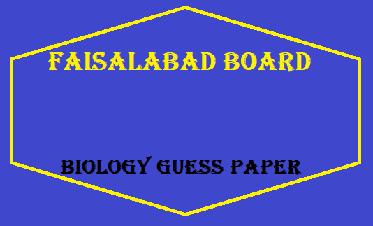 Faisalabad Board 9th Class Biology Guess Paper