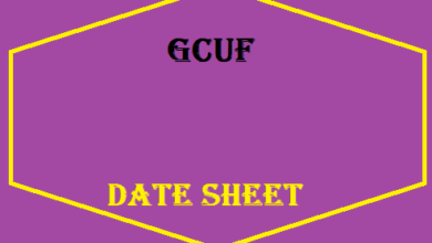 GCUF Date Sheet 2024 Affiliated Colleges