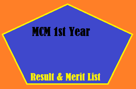 MCM 1st Year Result