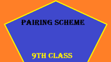 Pairing Scheme Of 9th Class 2024