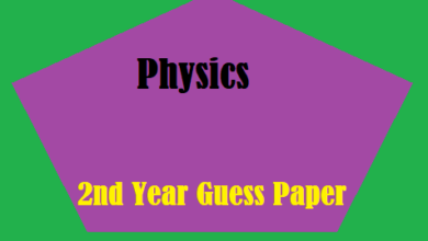 Physics 2nd Year Guess Paper