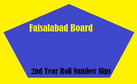 Faisalabad Board 2nd Year Roll Number Slips