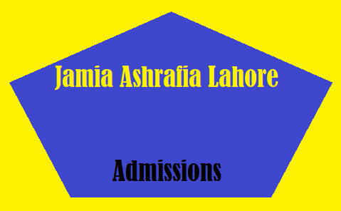 Jamia Ashrafia Lahore Admissions