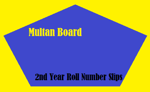 Multan Board 2nd Year Roll Number Slips