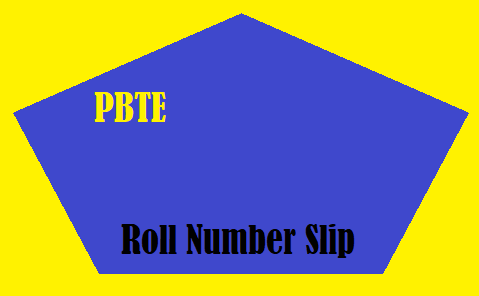 PBTE Roll Number Slip