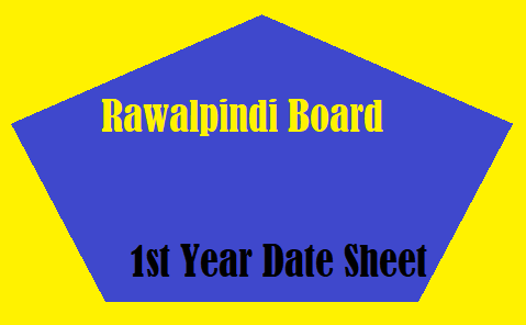 Rawalpindi Board 1st Year Date Sheet