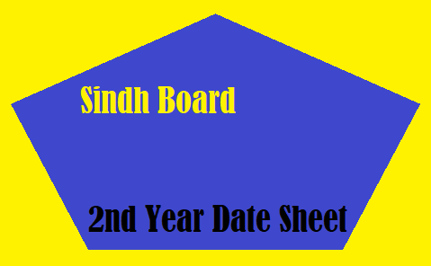 Sindh Board 2nd Year Date Sheet